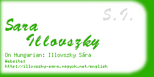 sara illovszky business card