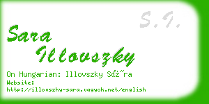 sara illovszky business card